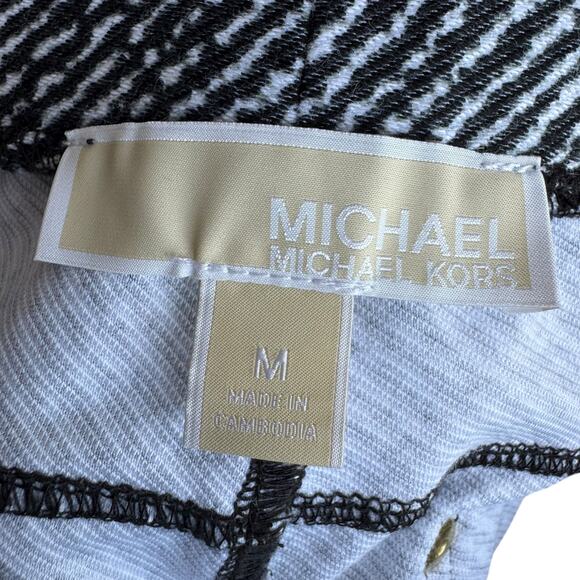 MICHAEL Kors M Short Black White Jeggings Skinny Pull On - Picture 5 of 9